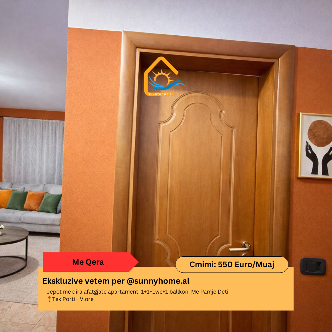 Exclusif pour @sunnyhome.al location longue durée d'un appartement 1+1+1 salle de bain+1 balcon vue mer près du port – Vlorë prix : 550 euros /mois
