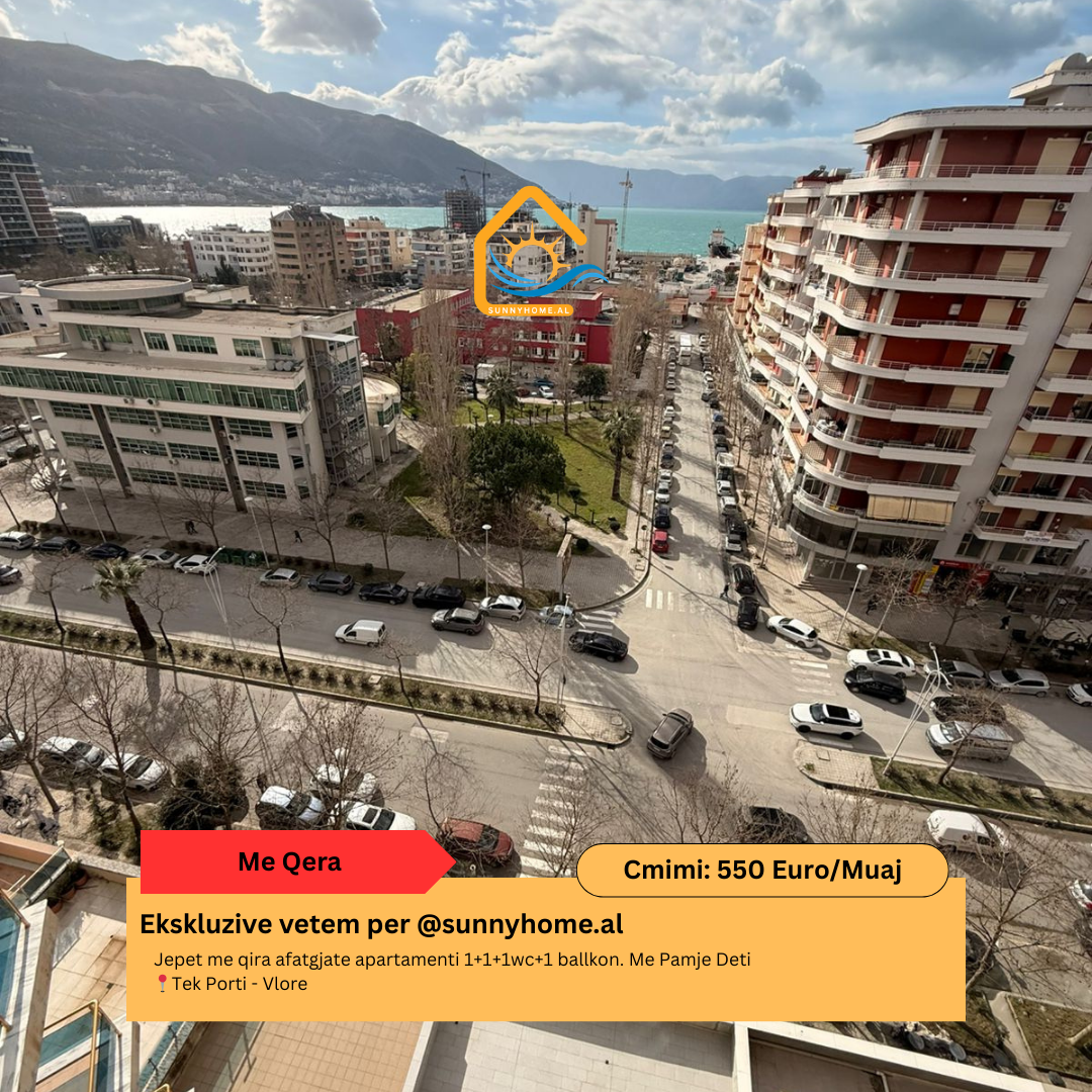 Exclusif pour @sunnyhome.al location longue durée d'un appartement 1+1+1 salle de bain+1 balcon vue mer près du port – Vlorë prix : 550 euros /mois