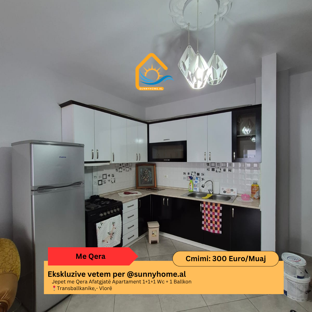 ‼️ exklusiv in Vlorë @sunnyhome.al ‼️ langzeitmiete wohnung 1+1+1 wc + 1 balkon transballkanike, Vlorë preis: 300 euro / monat