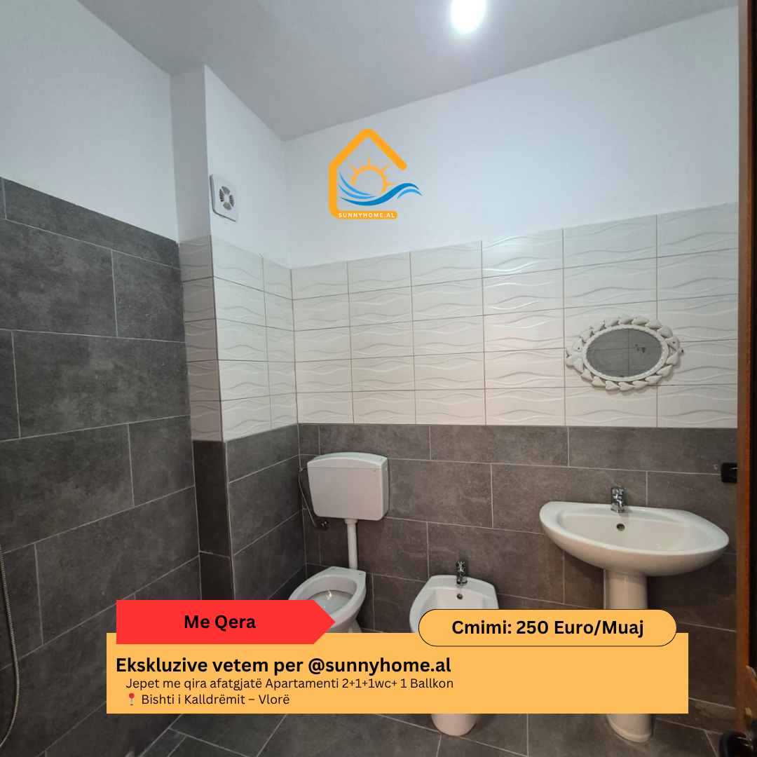‼️ ekskluzive në Vlorë për @sunnyhome.al ‼️ jepet me qira afatgjatë apartamenti 2+1+1wc+ 1 ballkon bishti i kalldrëmit – Vlorë çmimi: 250 euro/ muaj