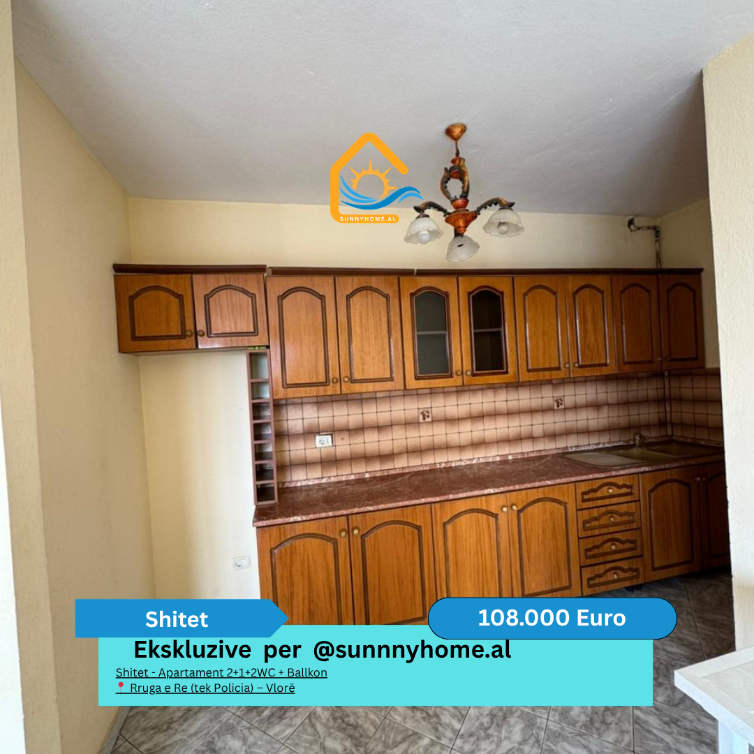 ‼️ esclusivo a Vlorë @sunnyhome.al ‼️ in vendita – Appartamento 2+1+2wc + balcone rruga e re (vicino alla polizia) – Vlorë prezzo: 108.000 euro (non negoziabile) (6)