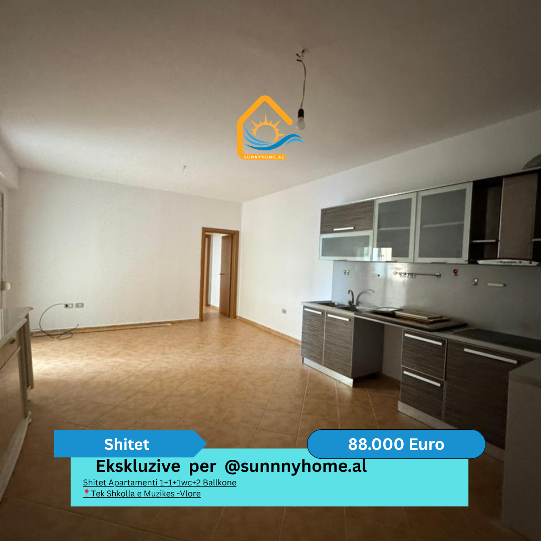 Exklusiv in vlore für sunnyhome.al zum verkauf wohnung 1+1+1wc+2 balkone in der nähe der musikschule - vlore preis: 88.000 € (2)