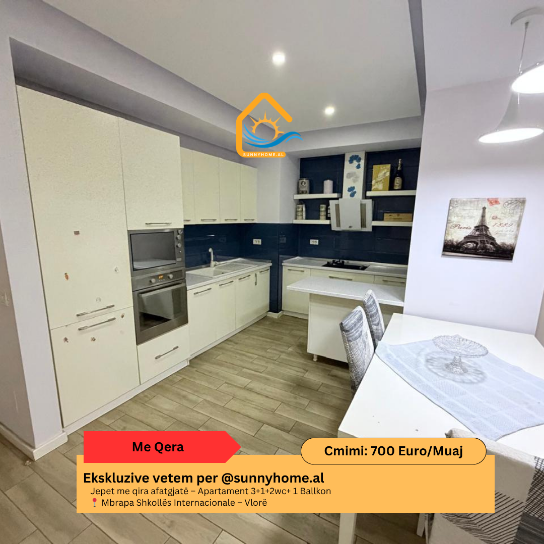 ‼️ exklusiv in Vlorë für @sunnyhome.al ‼️ langzeitmiete – 3+1+2wc+ 1 balkon hinter der internationalen schule – Vlorë preis: 700 euro / monat (2)