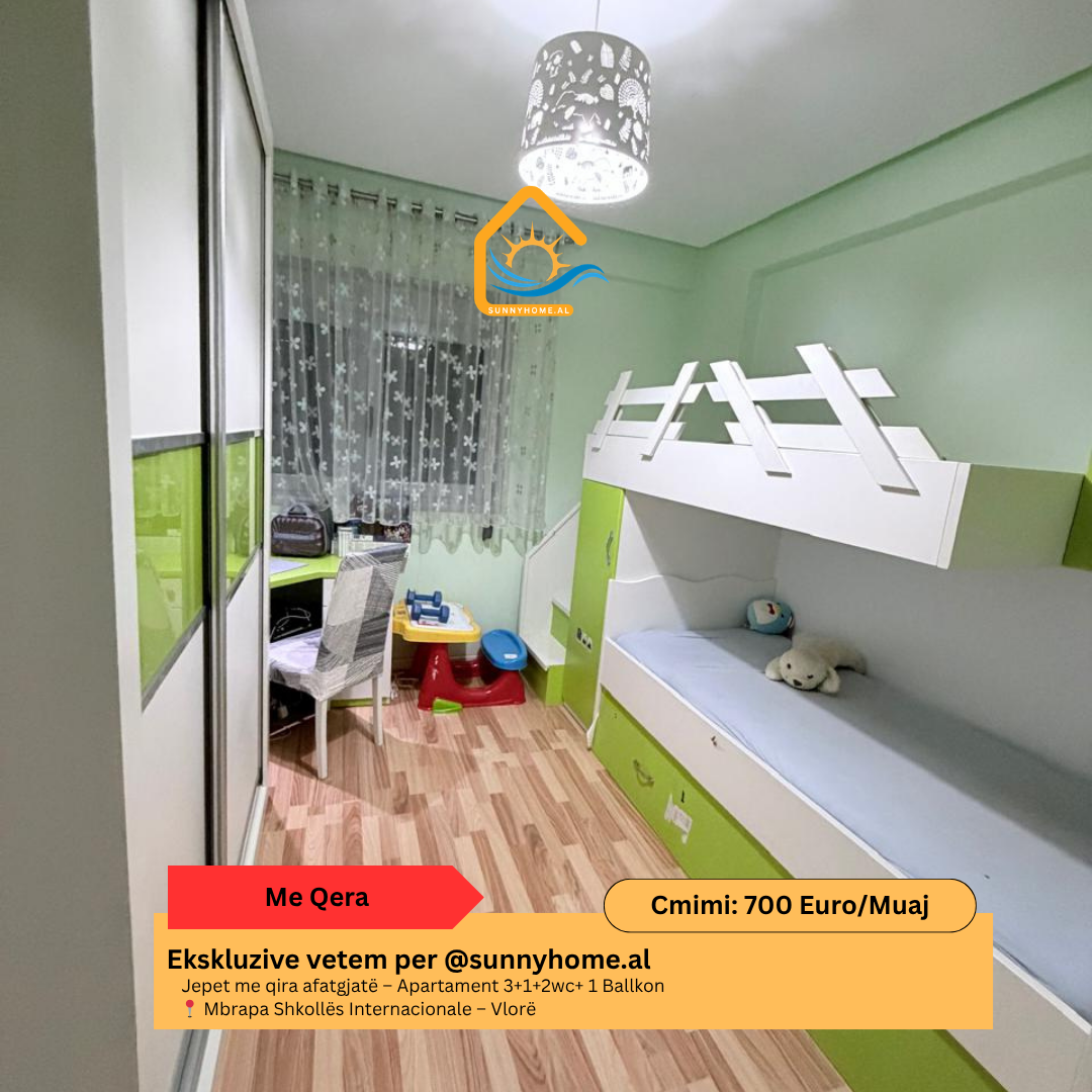 ‼️ exklusiv in Vlorë für @sunnyhome.al ‼️ langzeitmiete – 3+1+2wc+ 1 balkon hinter der internationalen schule – Vlorë preis: 700 euro / monat (6)