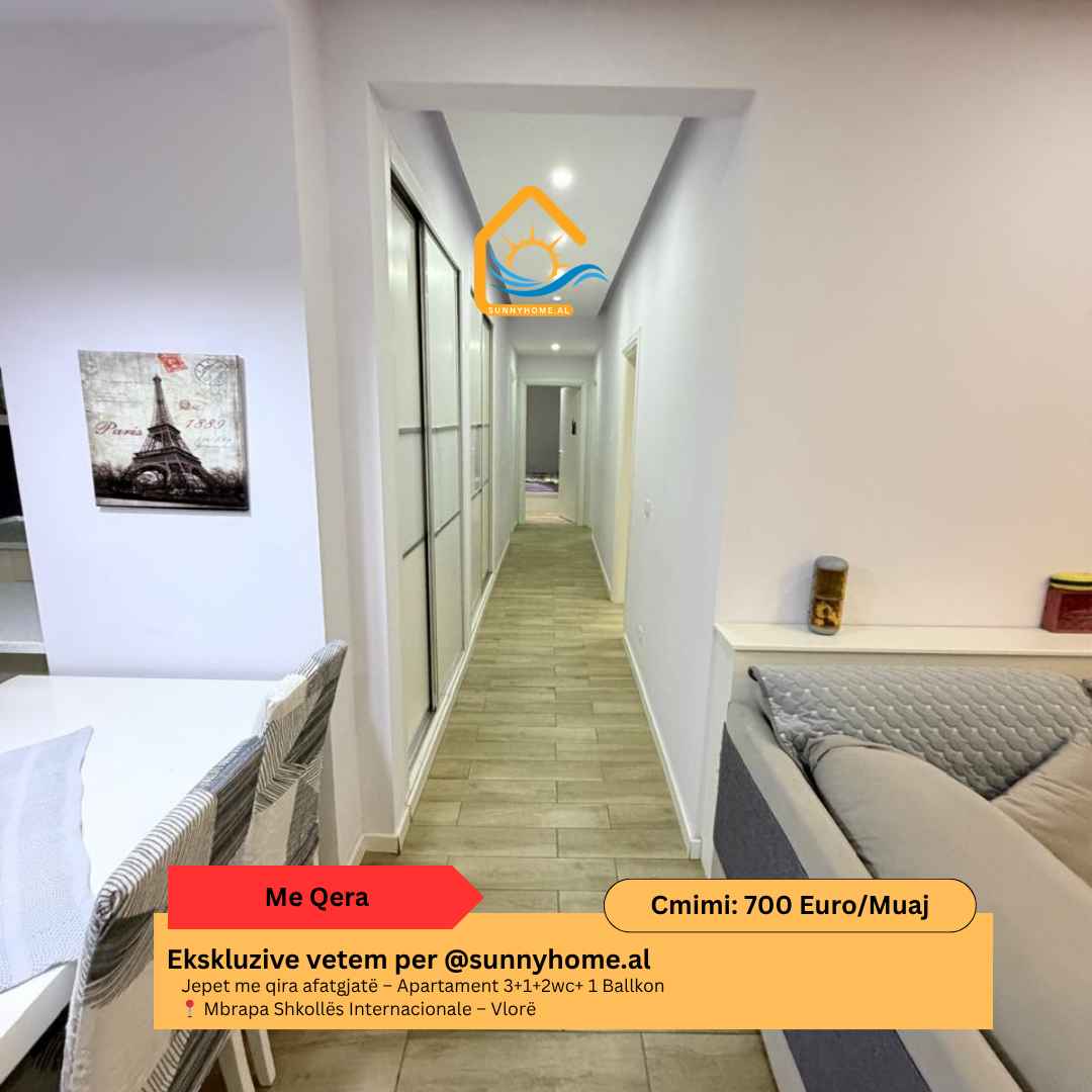 ‼️ exklusiv in Vlorë für @sunnyhome.al ‼️ langzeitmiete – 3+1+2wc+ 1 balkon hinter der internationalen schule – Vlorë preis: 700 euro / monat (7)