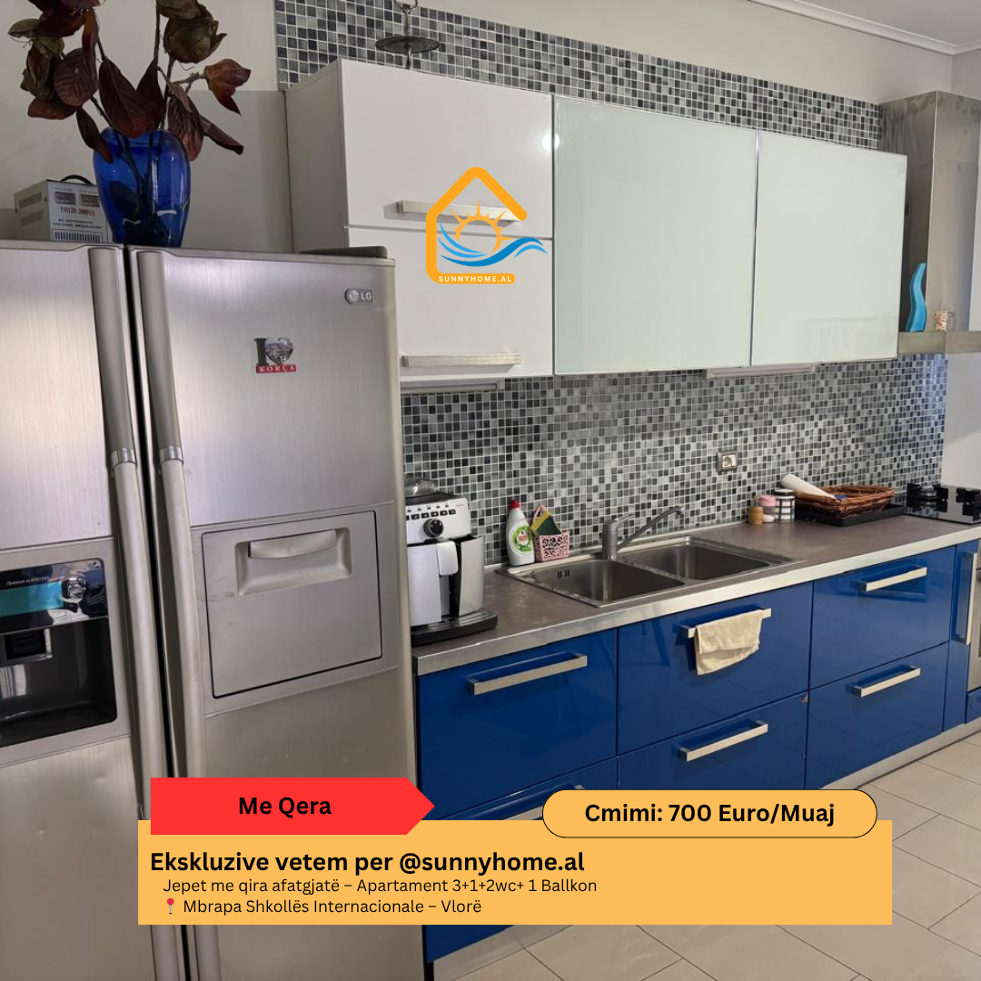 ‼️ exklusiv in Vlorë für @sunnyhome.al ‼️ langzeitmiete – 2+1+1wc+1 balkon wohnung hinter hannover lungomare – Vlorë preis: 700 euro / monat (4)