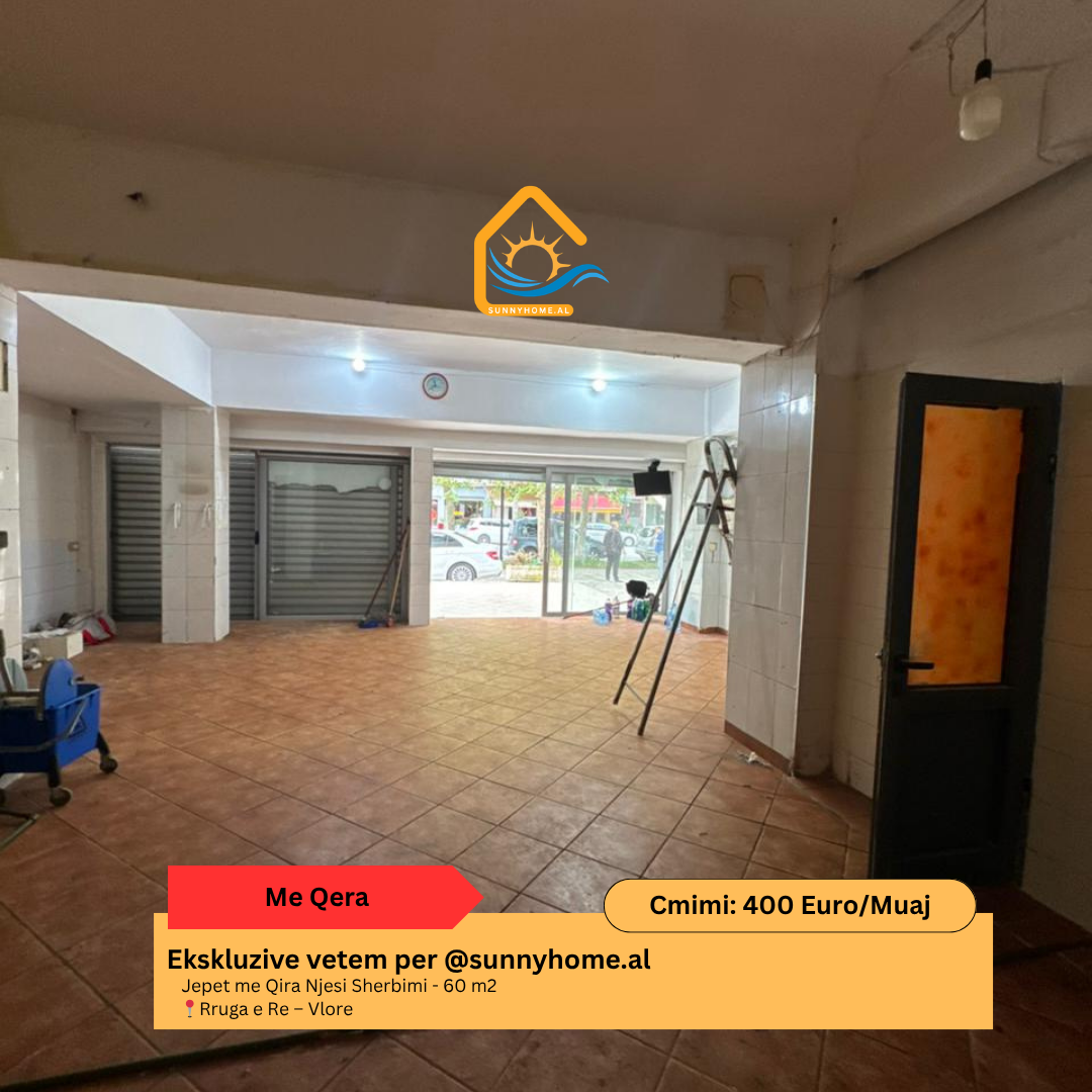 ‼️ exclusive in Vlorë for @sunnyhome.al ‼️ commercial unit for rent – 60 square meters rruga e re – Vlorë price: 400 euro/month