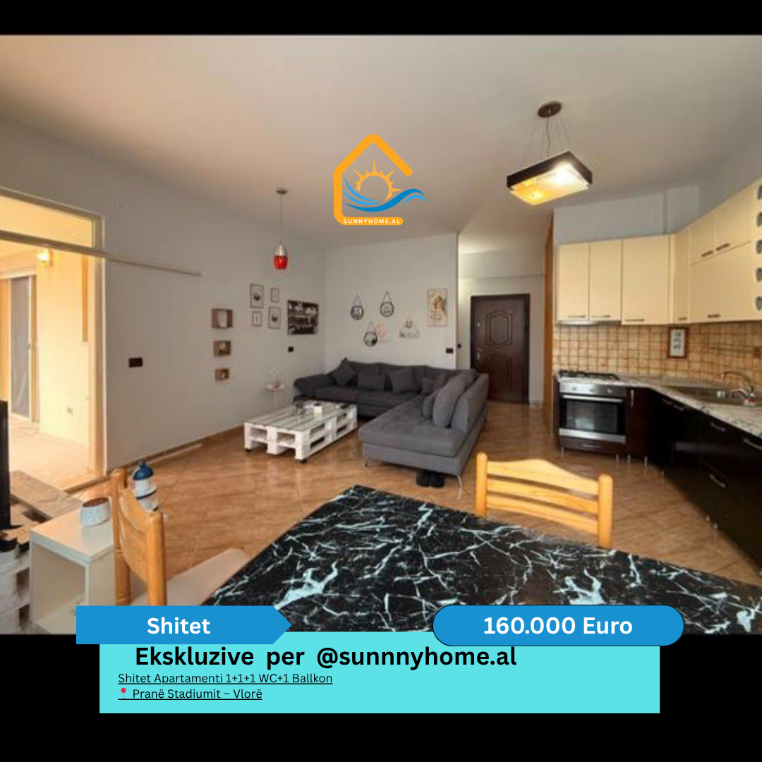 ‼️ esclusivo a Vlorë per @sunnyhome.al ‼️ appartamento in vendita 1+1+1 wc+1 balcone vicino allo stadio – Vlorë prezzo: 160.000 euro (incontestabile) (4)
