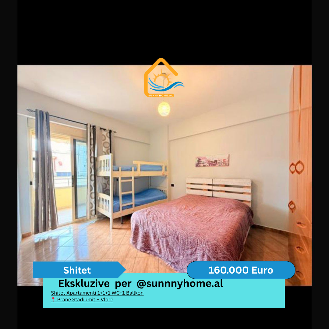 ‼️ esclusivo a Vlorë per @sunnyhome.al ‼️ appartamento in vendita 1+1+1 wc+1 balcone vicino allo stadio – Vlorë prezzo: 160.000 euro (incontestabile) (5)