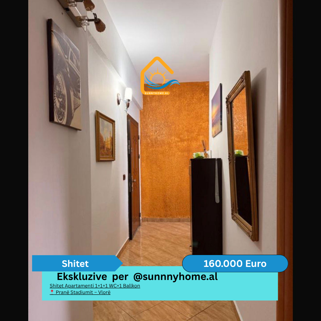 ‼️ esclusivo a Vlorë per @sunnyhome.al ‼️ appartamento in vendita 1+1+1 wc+1 balcone vicino allo stadio – Vlorë prezzo: 160.000 euro (incontestabile) (6)