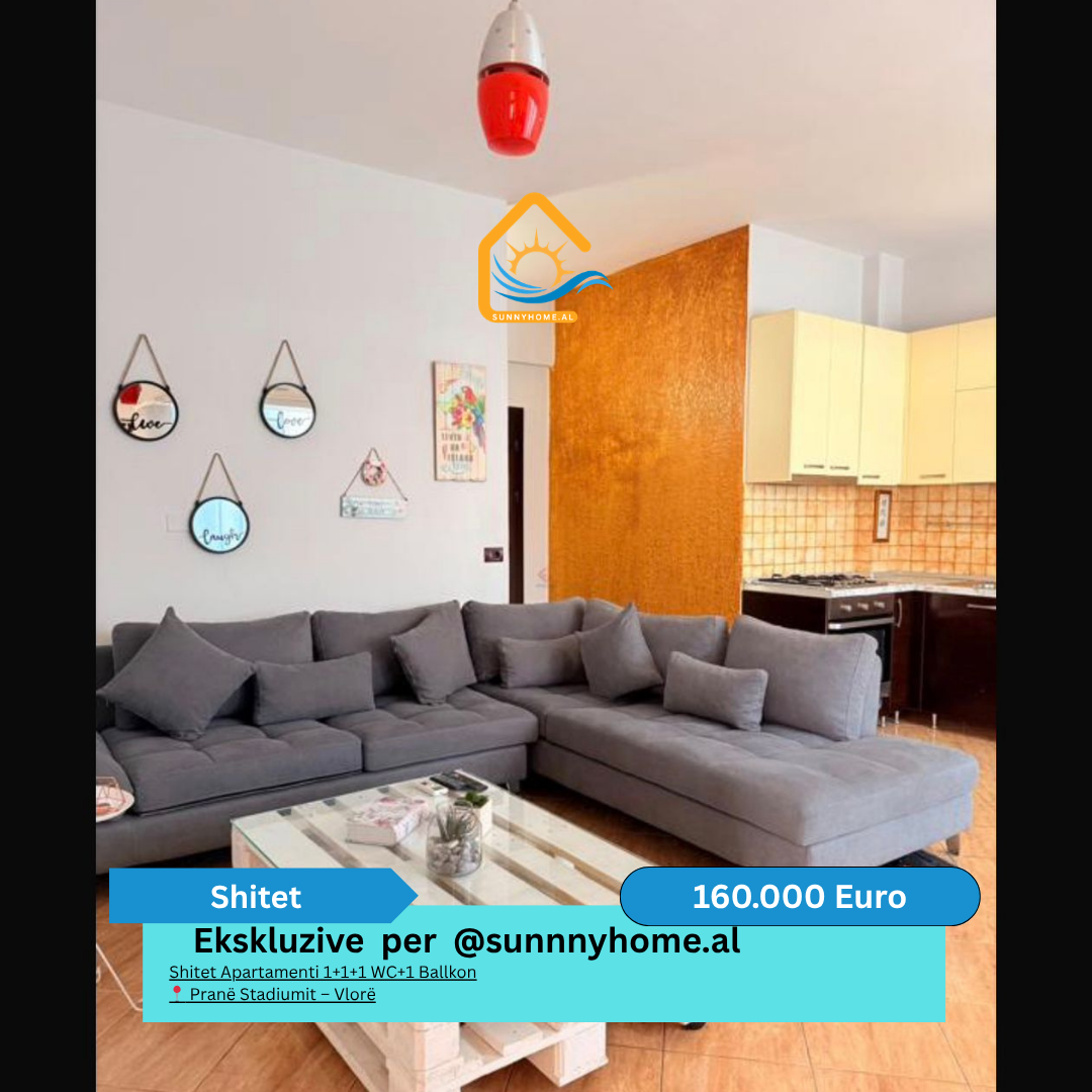‼️ esclusivo a Vlorë per @sunnyhome.al ‼️ appartamento in vendita 1+1+1 wc+1 balcone vicino allo stadio – Vlorë prezzo: 160.000 euro (incontestabile) (8)