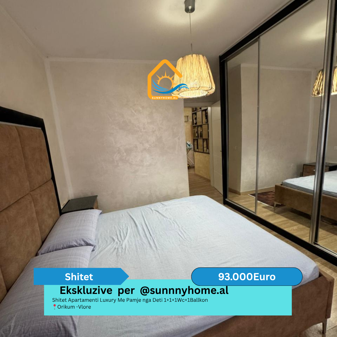 ‼️ ekskluzive ne vlore per @sunnyhome.al ‼️ shitet apartamenti luxury me pamje nga deti 1+1+1wc+1ballkon orikum -vlore cmimi: 93.000  euro