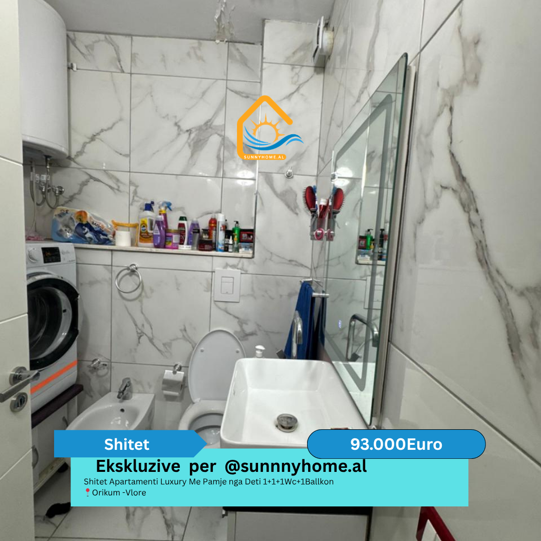 ‼️ ekskluzive ne vlore per @sunnyhome.al ‼️ shitet apartamenti luxury me pamje nga deti 1+1+1wc+1ballkon orikum -vlore cmimi: 93.000  euro