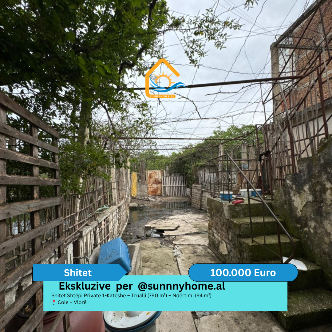 ‼️ ¡exclusivo en Vlorë!! @sunnyhome.al ‼️ casa privada en venta 1 planta – Terreno (790 m²) – Construcción (94 m²) cole – Vlorë precio: 100.000 euros (negociable) (3)
