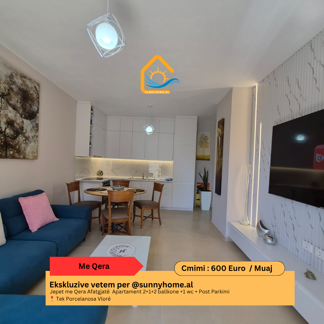 ‼️ exklusiv in Vlorë!! @sunnyhome.al ‼️ langzeitmiete wohnung 2+1+2 balkone +1 wc + parkplatz in der nähe von porcelanosa Vlorë preis: 600 euro / monat