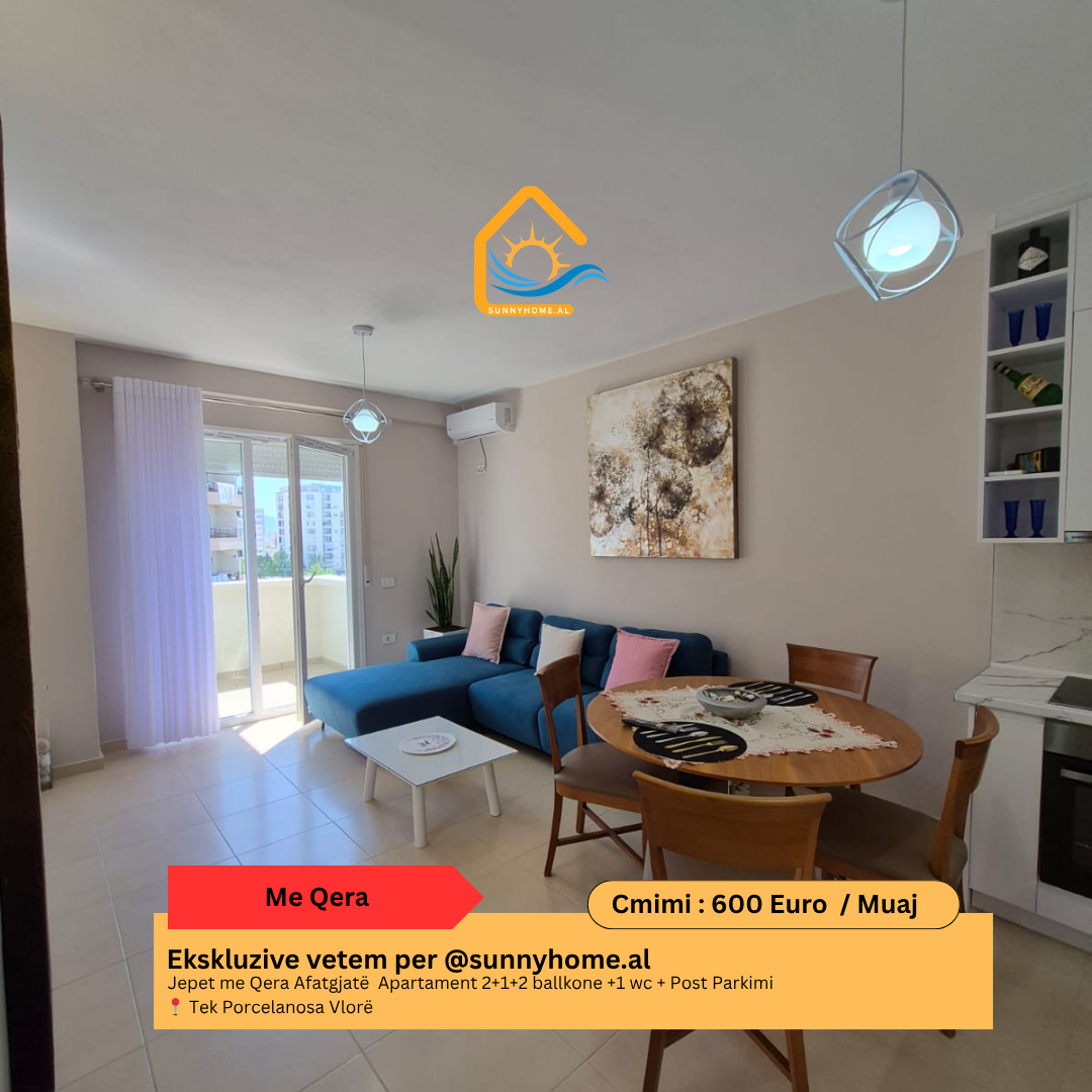 ‼️ exklusiv in Vlorë!! @sunnyhome.al ‼️ langzeitmiete wohnung 2+1+2 balkone +1 wc + parkplatz in der nähe von porcelanosa Vlorë preis: 600 euro / monat (2)