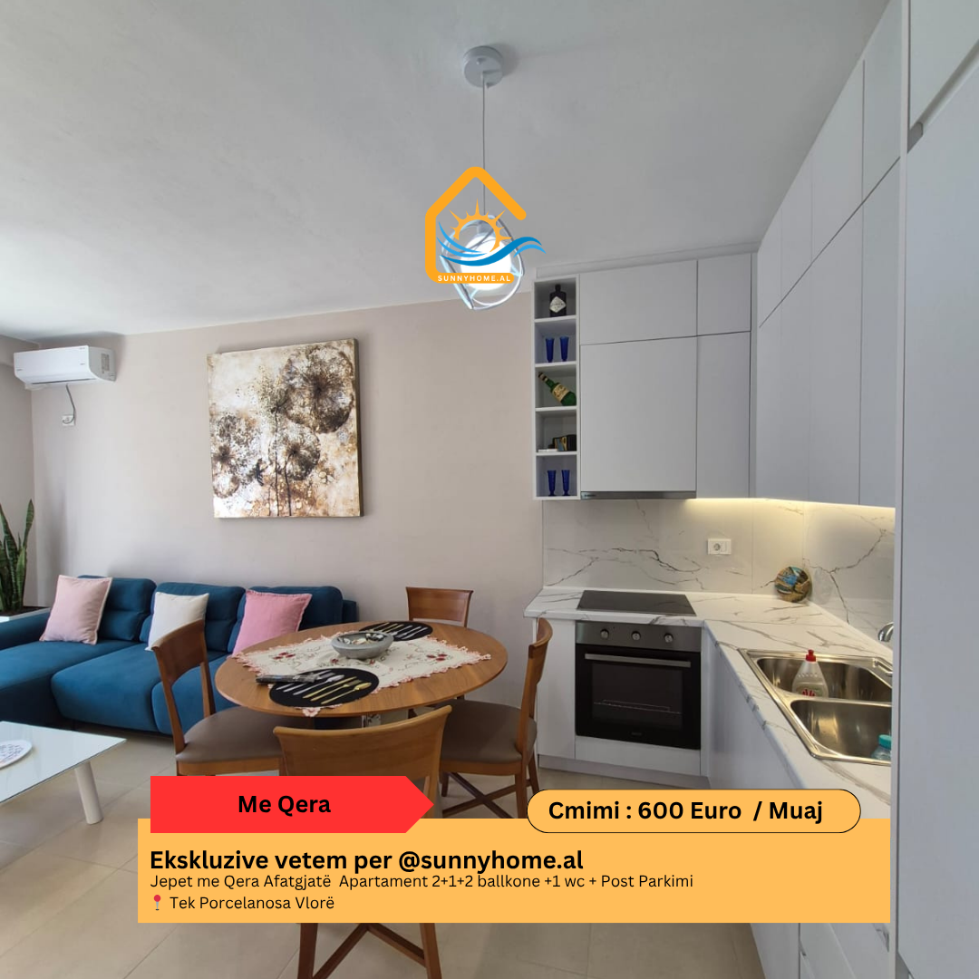 ‼️ exklusiv in Vlorë!! @sunnyhome.al ‼️ langzeitmiete wohnung 2+1+2 balkone +1 wc + parkplatz in der nähe von porcelanosa Vlorë preis: 600 euro / monat (3)