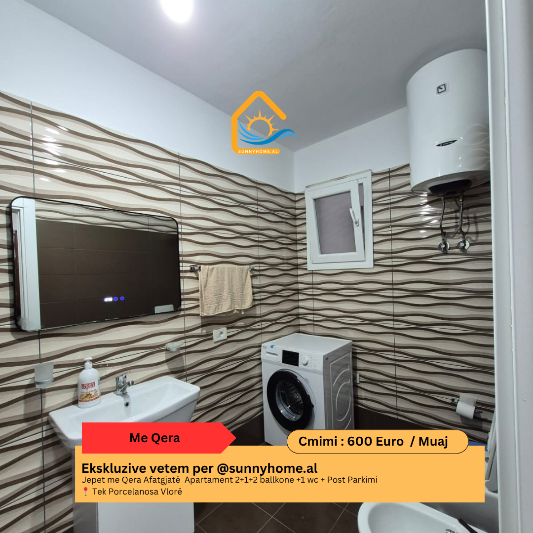 ‼️ exklusiv in Vlorë!! @sunnyhome.al ‼️ langzeitmiete wohnung 2+1+2 balkone +1 wc + parkplatz in der nähe von porcelanosa Vlorë preis: 600 euro / monat (8)