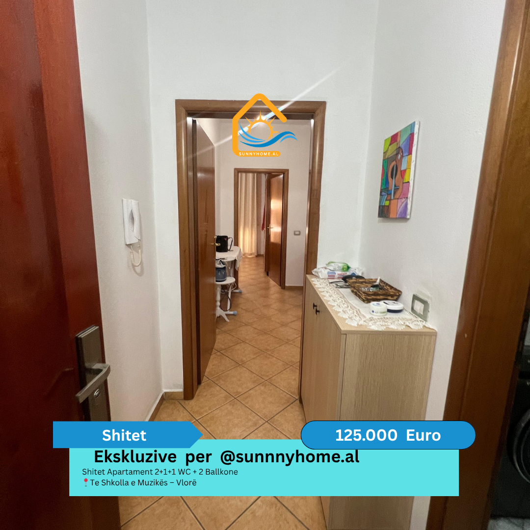 ‼️ esclusivo a Vlorë per @sunnyhome.al ‼️ appartamento in vendita 2+1+1 wc + 2 balconi vicino alla scuola di musica – Vlorë prezzo: 125.000 euro (3)