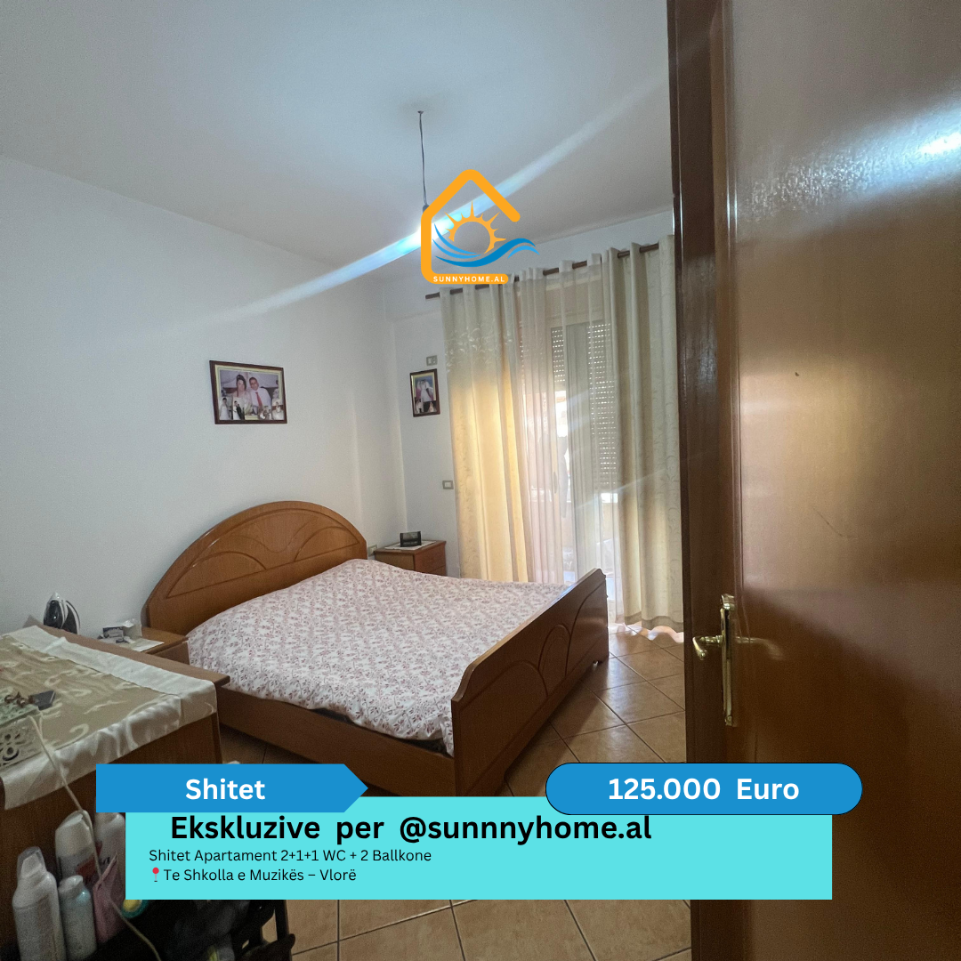 ‼️ esclusivo a Vlorë per @sunnyhome.al ‼️ appartamento in vendita 2+1+1 wc + 2 balconi vicino alla scuola di musica – Vlorë prezzo: 125.000 euro (4)