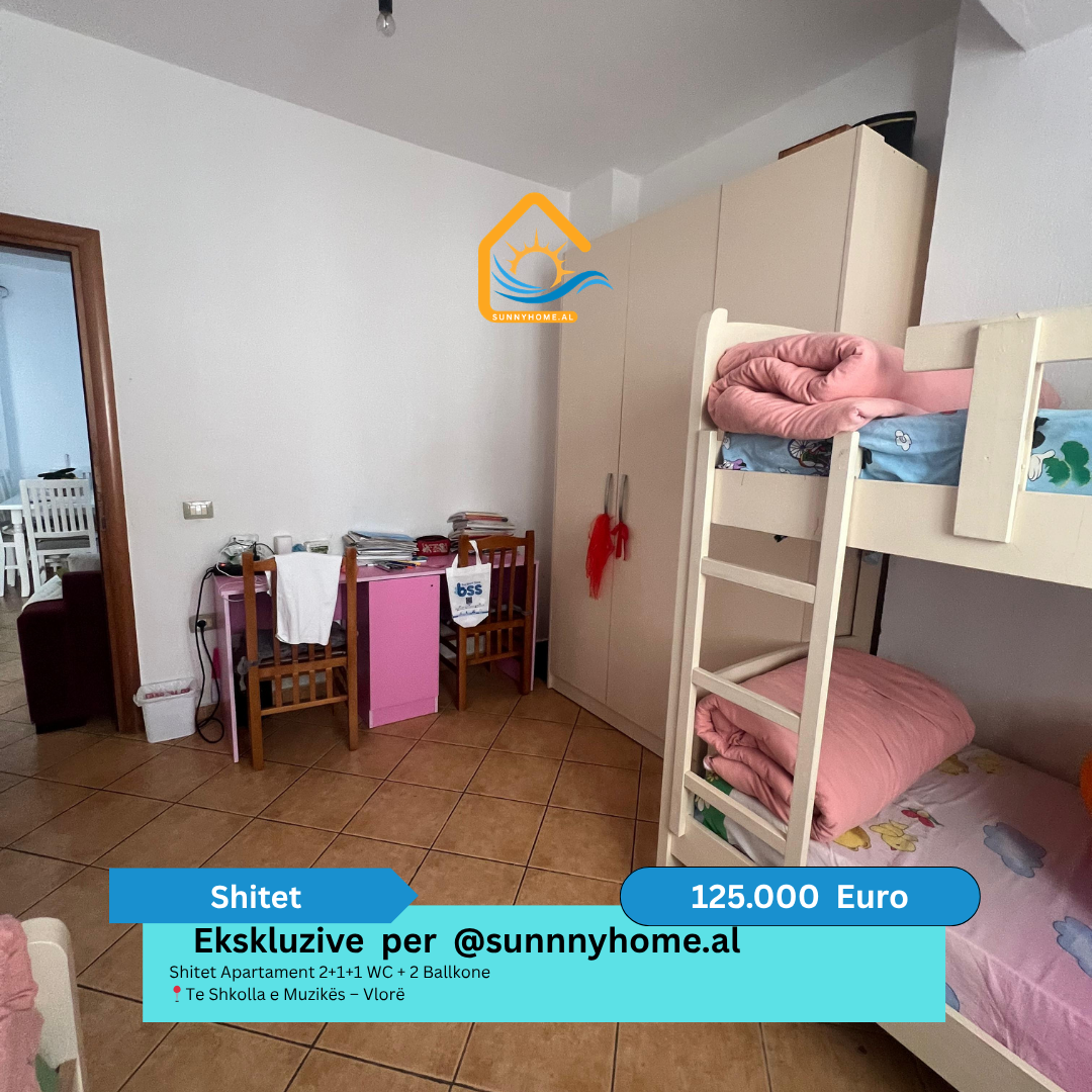 ‼️ esclusivo a Vlorë per @sunnyhome.al ‼️ appartamento in vendita 2+1+1 wc + 2 balconi vicino alla scuola di musica – Vlorë prezzo: 125.000 euro (6)