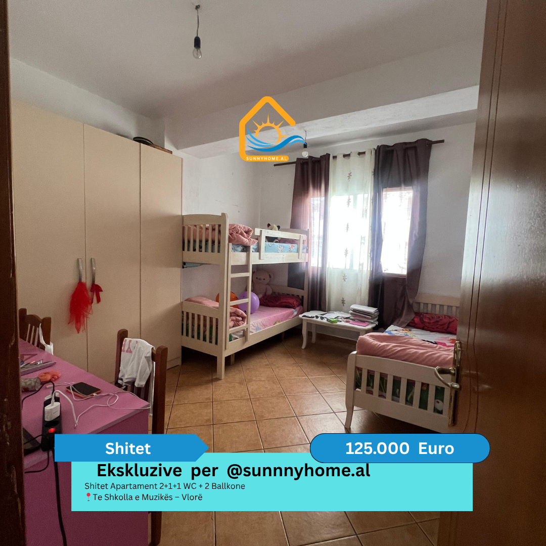 ‼️ esclusivo a Vlorë per @sunnyhome.al ‼️ appartamento in vendita 2+1+1 wc + 2 balconi vicino alla scuola di musica – Vlorë prezzo: 125.000 euro (7)