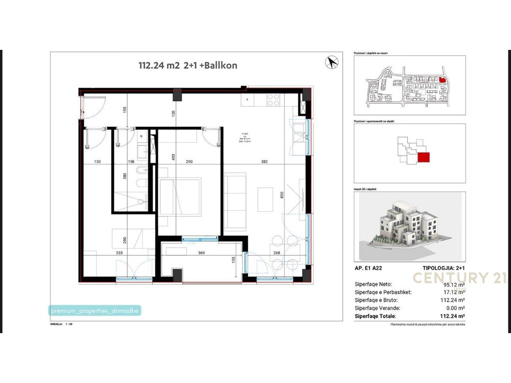 Apartamento 2+1 com varanda em drimadhes – Village square! (8)