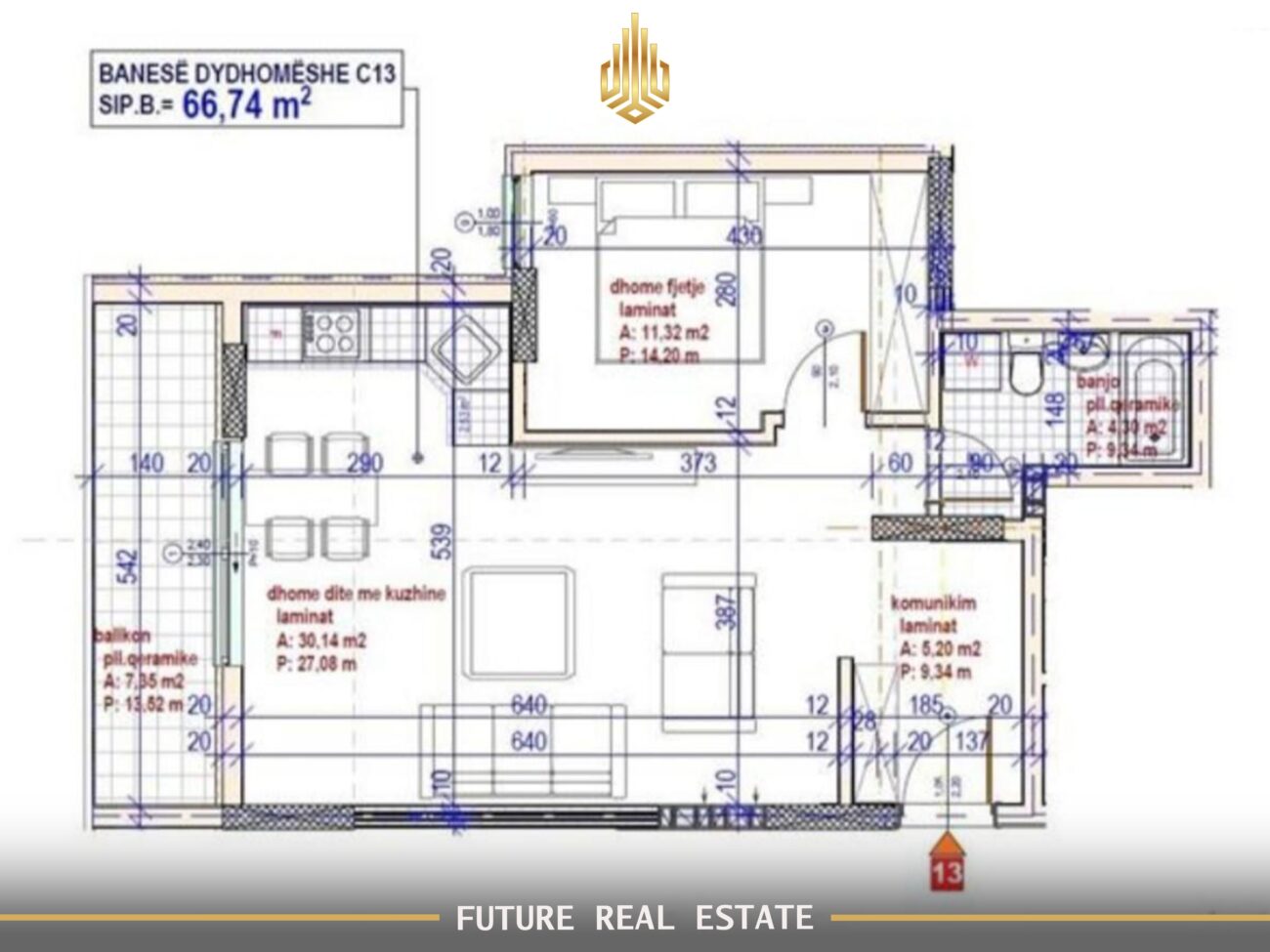 Apartment for sale – 1 bedroom – Fushë Kosovë.