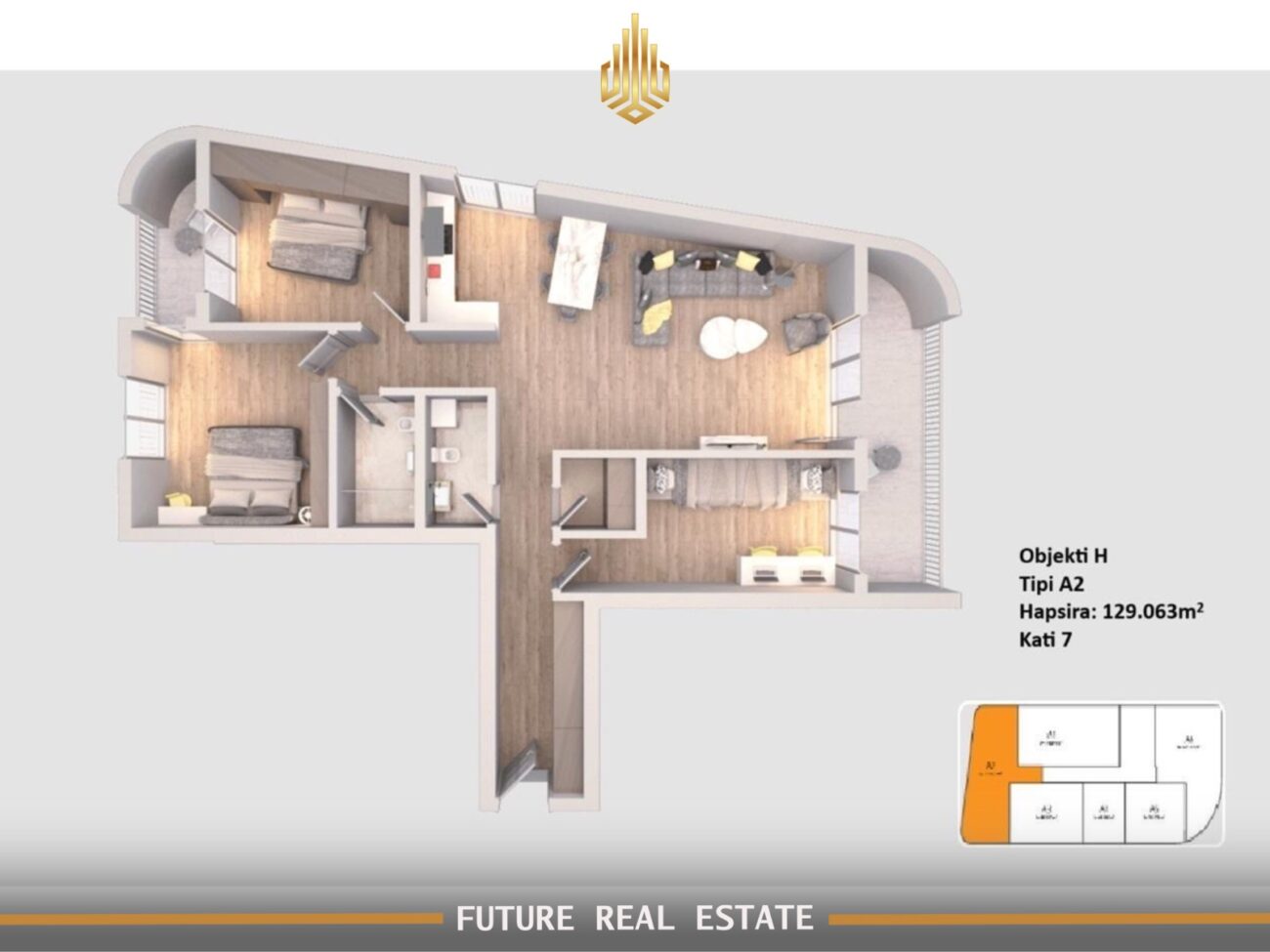 Appartamento in vendita – 3 camere da letto – Bresje – Fushë Kosovë – Complesso linda premium (5)