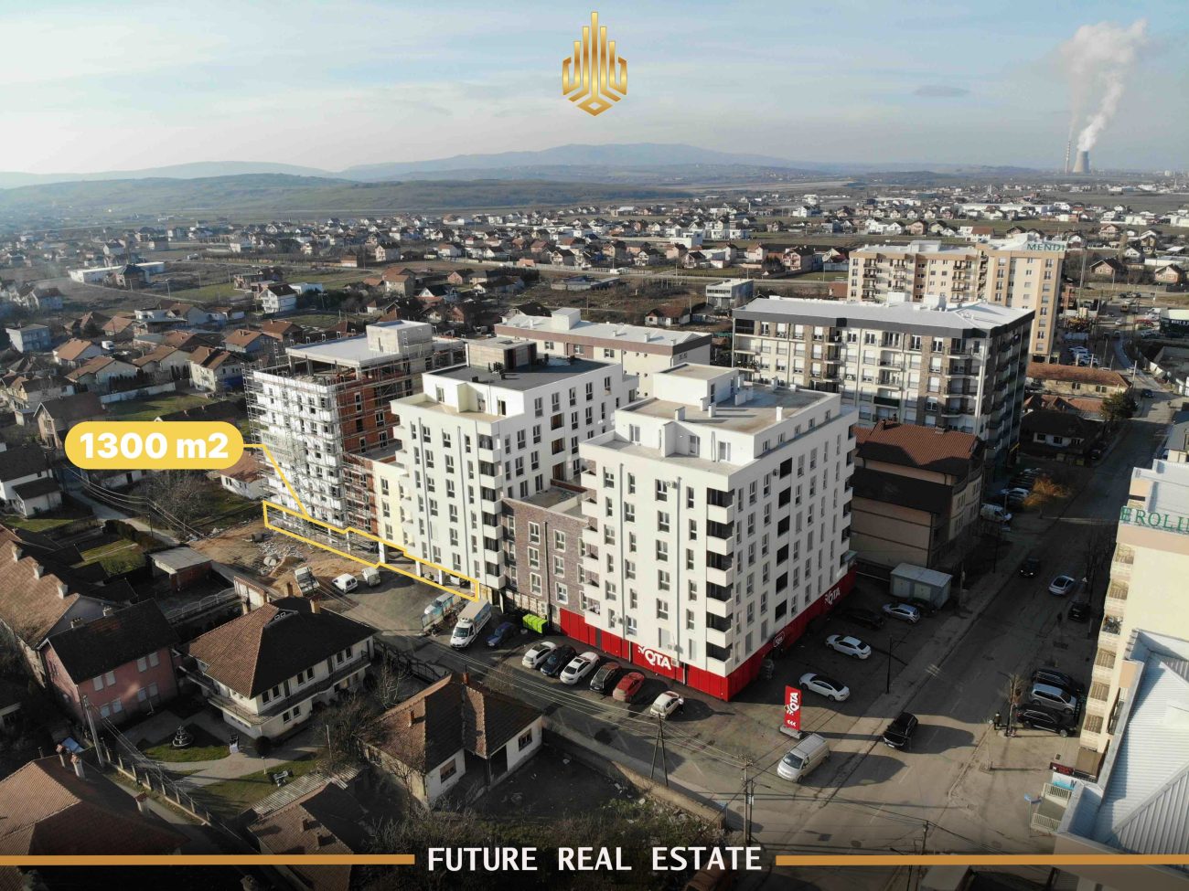 Espaces commerciaux en vente – Fushë Kosovë – Rue pajazit islami – Près de la nouvelle mosquée – Bâtiment tehno home