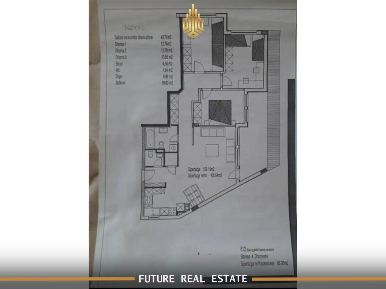 Appartamento in vendita – 3 camere da letto – Pristina – Via bajram kelmendi 4 llullat (2)