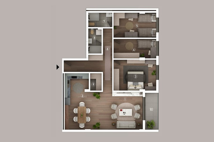 Apartment 119.6m² for #sale in Prishtina e Re (2)