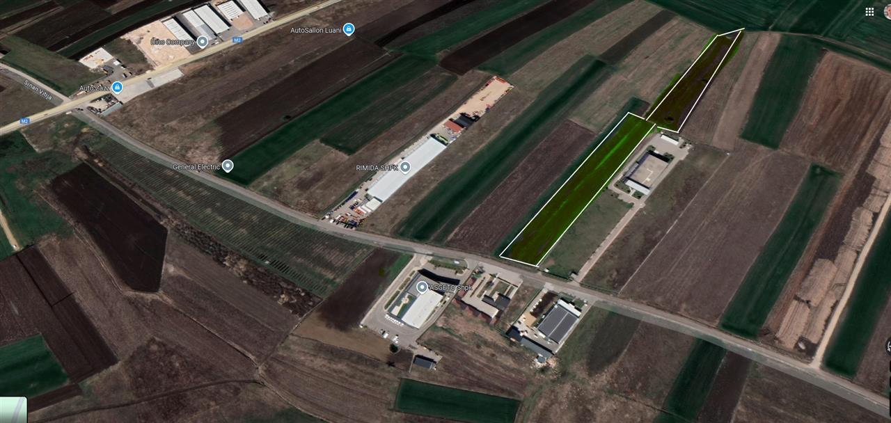 En venta 1 hectárea y 29 ares de tierra en livagjë en la zona industrial