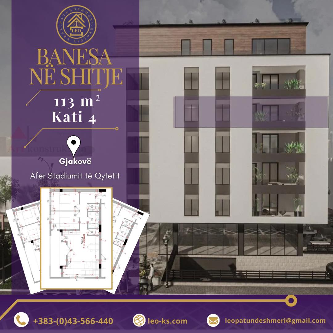 Apartamento en venta en el centro de Gjakova, ¡cerca del estadio!