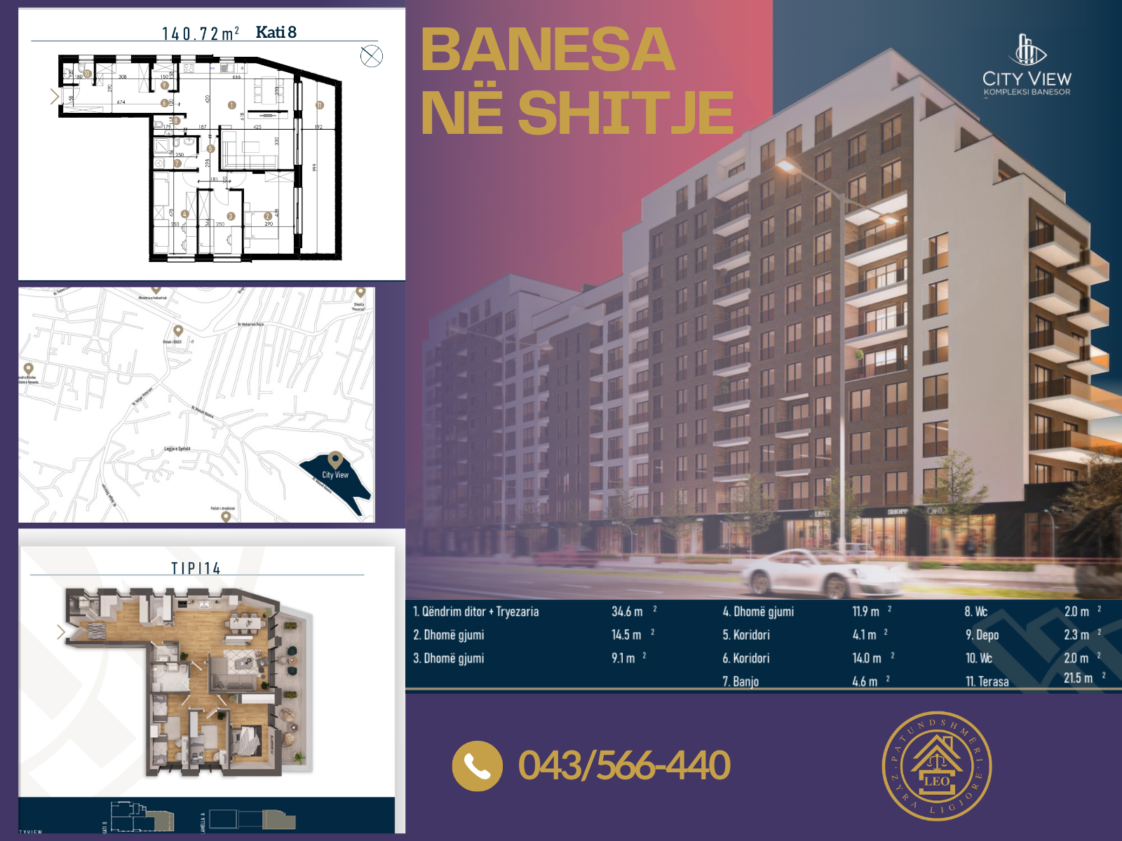 Offerte di appartamenti in vendita nel complesso city view a Prishtinë (3)