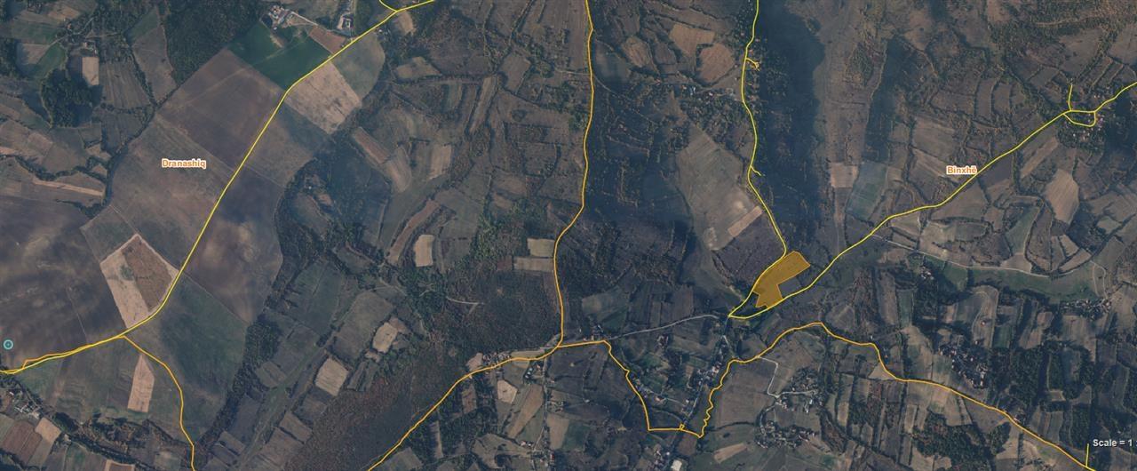 Venta de 2 hectáreas y 50 ares de tierra en binxhe, municipalidad de Klinë