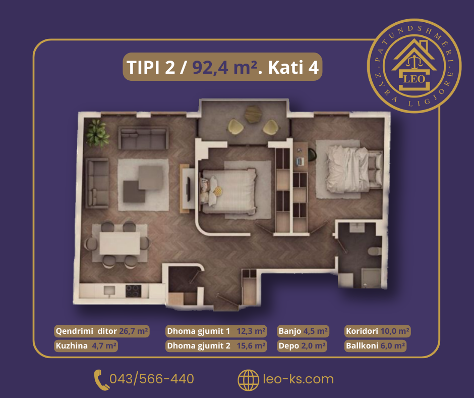 Two apartments for sale in Gjakovë on transit opposite the new court with various payment options