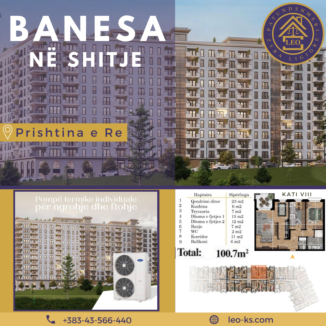 Wohnung zum verkauf in albanica residence – Neues Prishtina