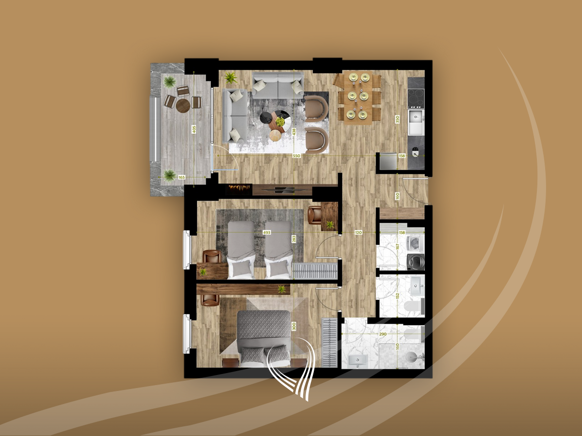 Appartamento con 2 camere da letto in vendita nel quartiere Prishtina e Re – Albanica residence