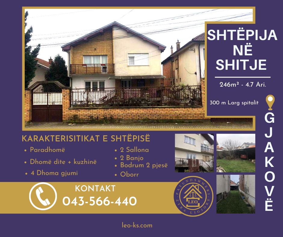 Haus zum verkauf in Gjakovë