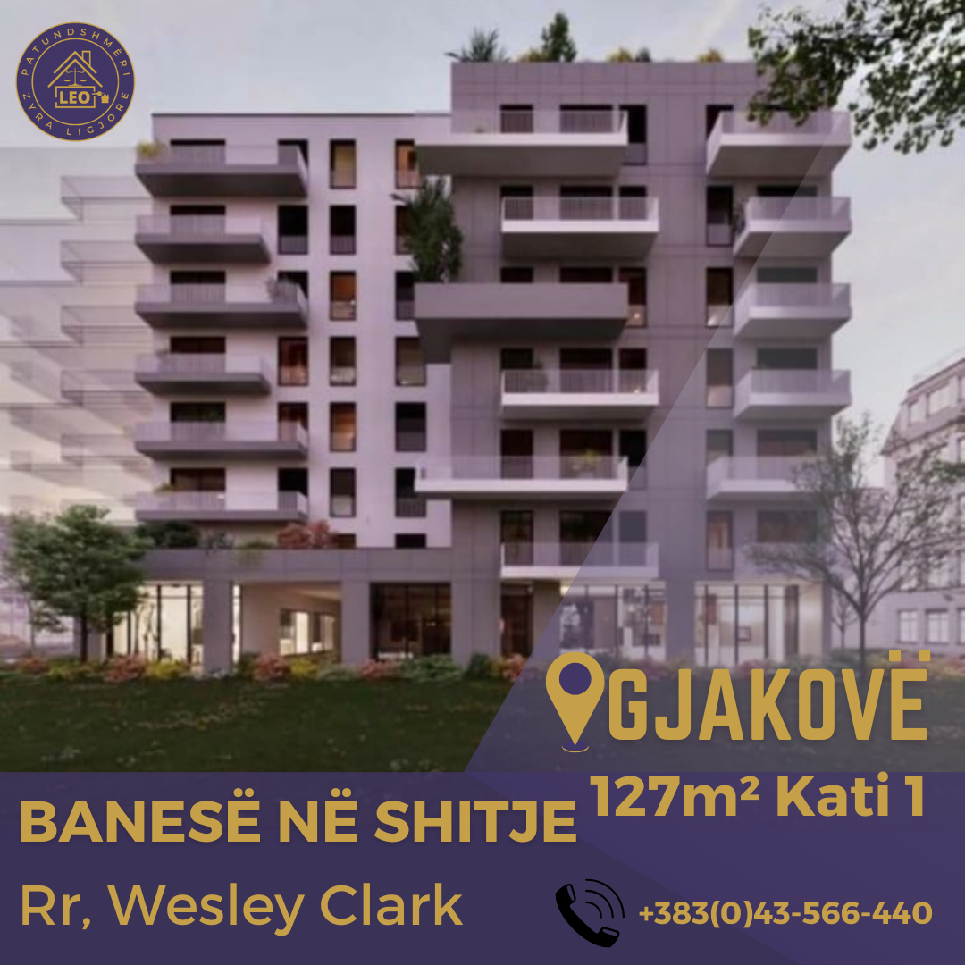 Apartment on wesley clark street in Gjakova city is for sale