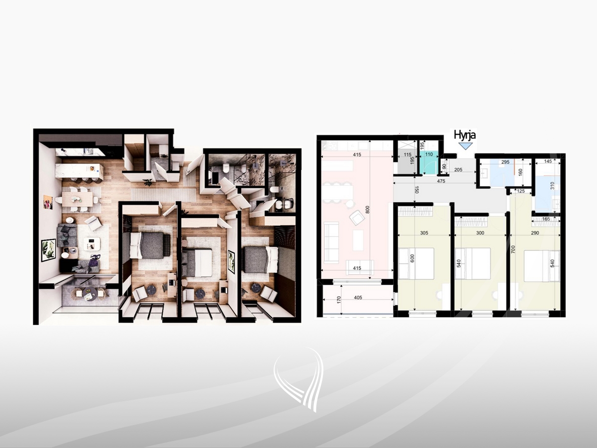 Appartamento con 3 camere da letto in vendita nel quartiere Prishtina e Re – Prishtina premium residence (2)