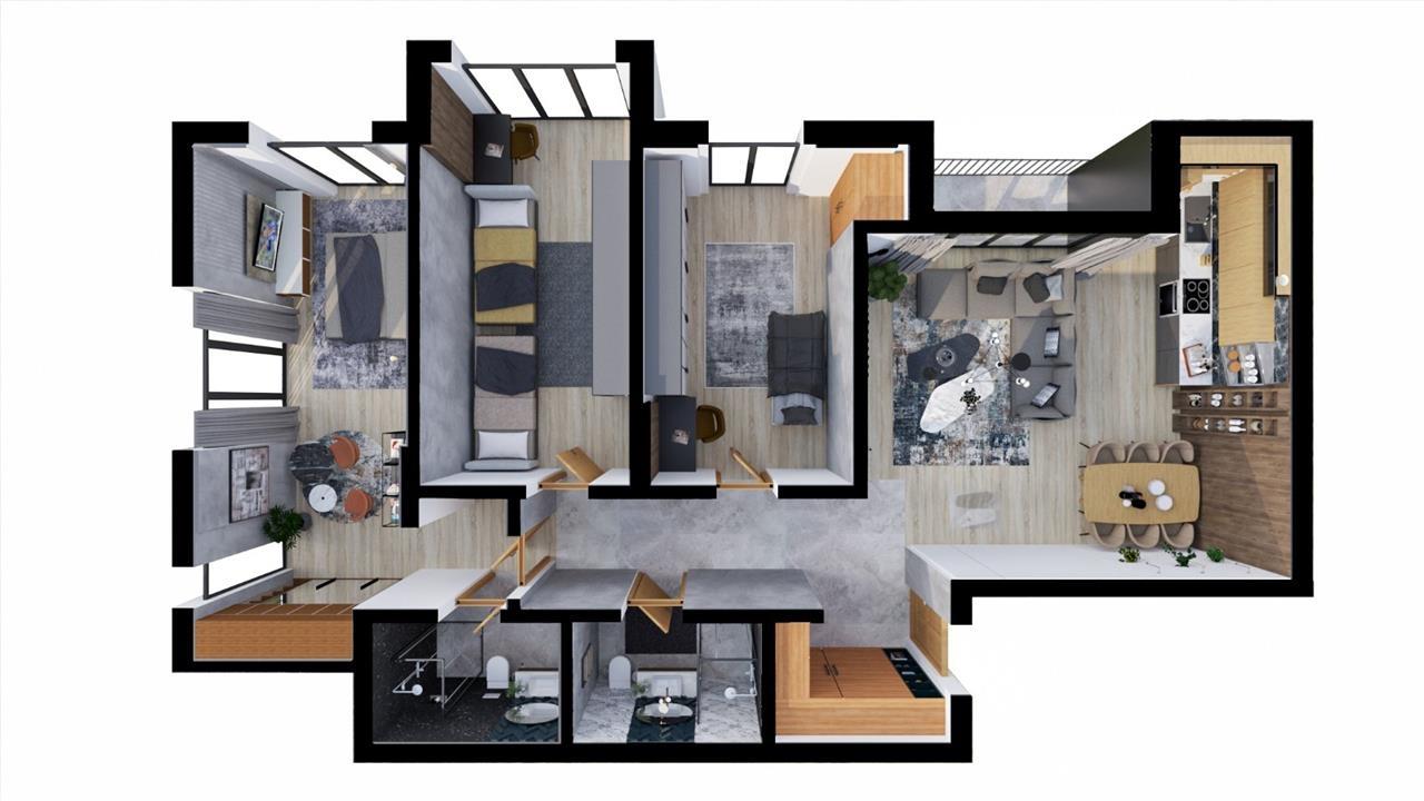 For sale 3-room apartment 140m² on the 8th floor in Prishtina e Re