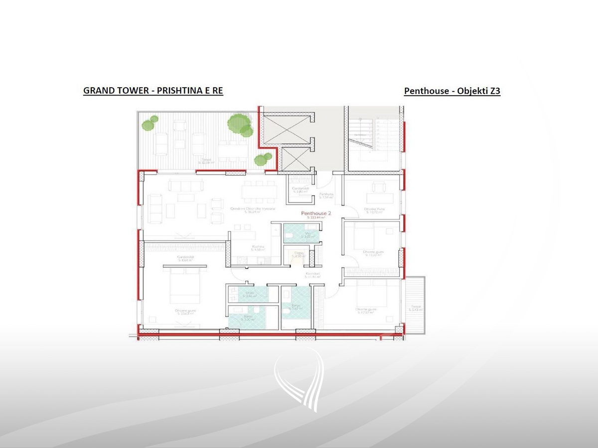 Ático de 223,44 metros cuadrados en venta en el barrio Prishtina e Re (8)