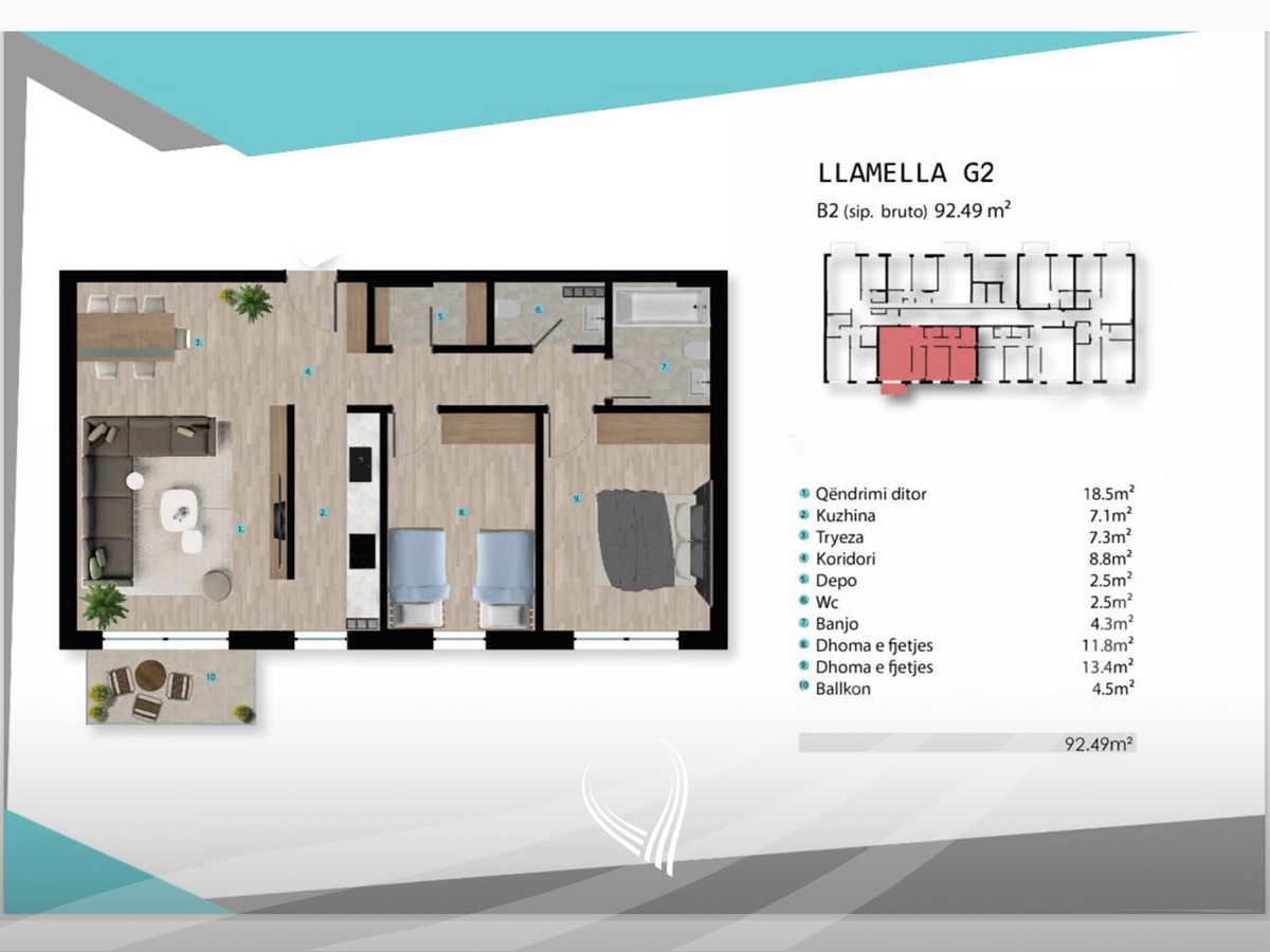 Apartamento com 2 quartos à venda no bairro Prishtina e Re (7)