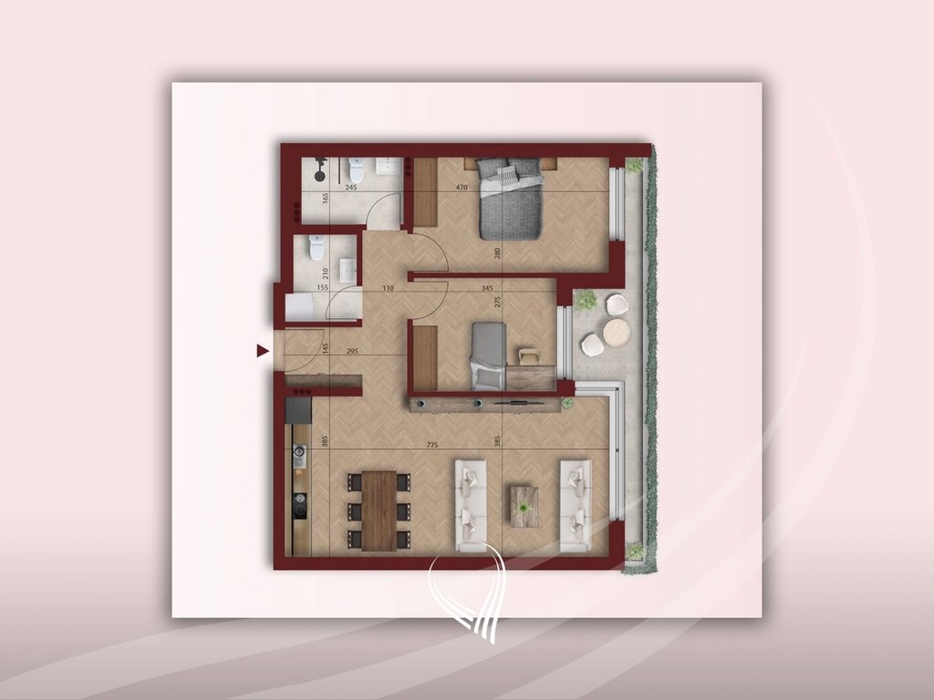 Apartamento con 2 habitaciones en venta en el barrio muhaxherëve – Kulla rozë (8)