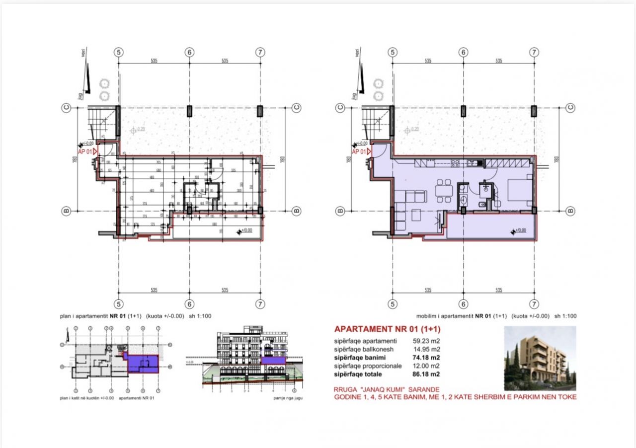 Apartment for sale in Saranda