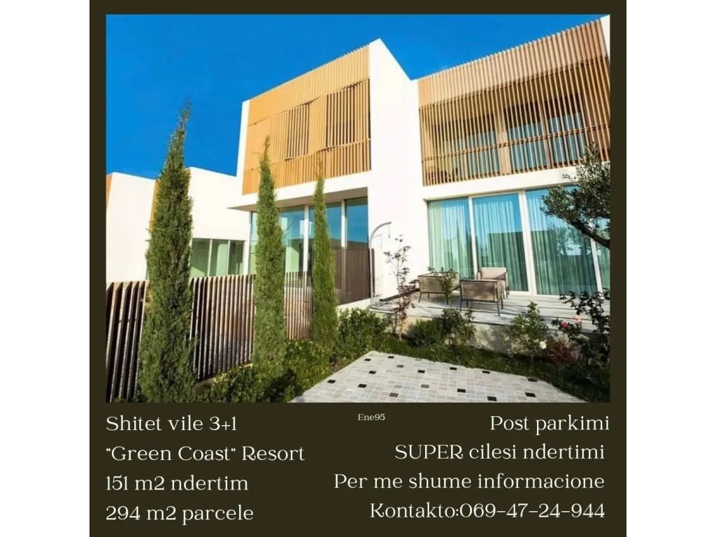 For sale: Super villa, "Green Coast", palase