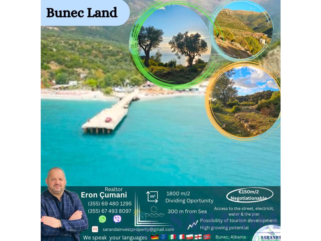Grundstück zum verkauf in bunec, albanien