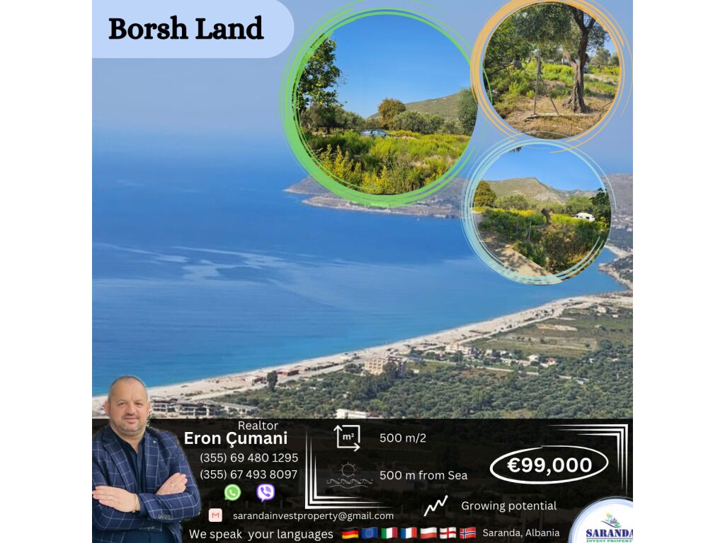 Land for sale in borsh - albania